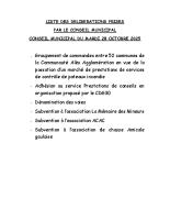 LISTE DES DELIBERATIONS PRISES CM 28.10.2025